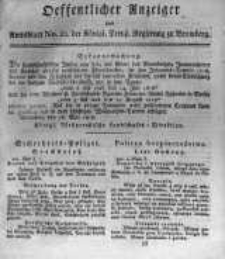 Oeffentlicher Anzeiger zum Amtsblatt No.22. der K&ouml;nigl. Preuss. Regierung zu Bromberg. 1818