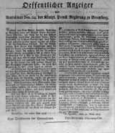 Oeffentlicher Anzeiger zum Amtsblatt No.24. der K&ouml;nigl. Preuss. Regierung zu Bromberg. 1818