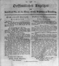 Oeffentlicher Anzeiger zum Amtsblatt No.26. der K&ouml;nigl. Preuss. Regierung zu Bromberg. 1818