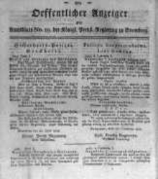 Oeffentlicher Anzeiger zum Amtsblatt No.29. der Königl. Preuss. Regierung zu Bromberg. 1818