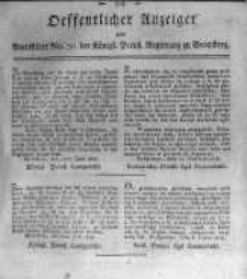 Oeffentlicher Anzeiger zum Amtsblatt No.30. der K&ouml;nigl. Preuss. Regierung zu Bromberg. 1818