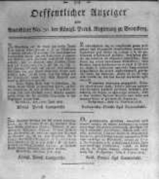 Oeffentlicher Anzeiger zum Amtsblatt No.30. der Königl. Preuss. Regierung zu Bromberg. 1818