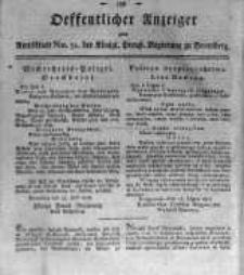 Oeffentlicher Anzeiger zum Amtsblatt No.31. der K&ouml;nigl. Preuss. Regierung zu Bromberg. 1818