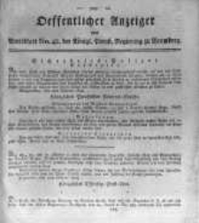 Oeffentlicher Anzeiger zum Amtsblatt No.42. der K&ouml;nigl. Preuss. Regierung zu Bromberg. 1818