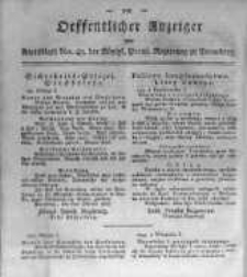 Oeffentlicher Anzeiger zum Amtsblatt No.43. der Königl. Preuss. Regierung zu Bromberg. 1818