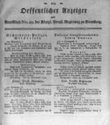 Oeffentlicher Anzeiger zum Amtsblatt No.49. der K&ouml;nigl. Preuss. Regierung zu Bromberg. 1818