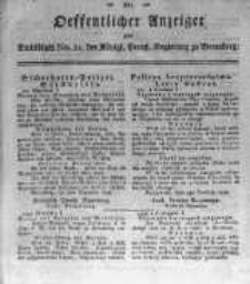 Oeffentlicher Anzeiger zum Amtsblatt No.51. der K&ouml;nigl. Preuss. Regierung zu Bromberg. 1818