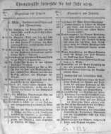 Amtsblatt der K&ouml;niglichen Preussischen Regierung zu Bromberg. 1819.01.01 No.1