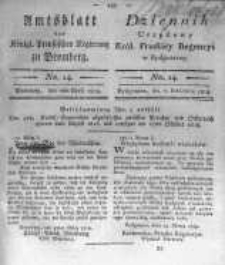 Amtsblatt der K&ouml;niglichen Preussischen Regierung zu Bromberg. 1819.04.02 No.14