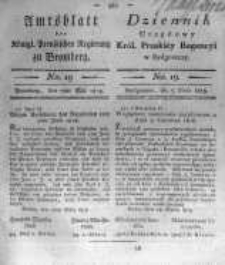 Amtsblatt der K&ouml;niglichen Preussischen Regierung zu Bromberg. 1819.05.07 No.19