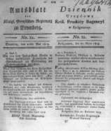 Amtsblatt der K&ouml;niglichen Preussischen Regierung zu Bromberg. 1819.05.21 No.21