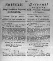 Amtsblatt der K&ouml;niglichen Preussischen Regierung zu Bromberg. 1819.09.24 No.40
