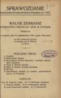 Sprawozdanie Towarzystwa Przyjaciół Nauk w Poznaniu za rok 1917