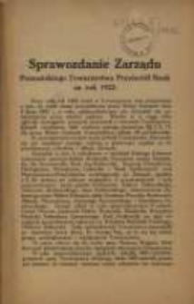 Sprawozdanie Zarządu Poznańskiego Towarzystwa Przyjaci&oacute;ł Nauk za rok 1922
