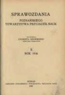 Sprawozdania Poznańskiego Towarzystwa Przyjaciół Nauk. 1936 R.10