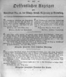 Oeffentlicher Anzeiger zum Amtsblatt No.12. der K&ouml;nigl. Preuss. Regierung zu Bromberg. 1819