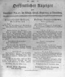 Oeffentlicher Anzeiger zum Amtsblatt No.17. der K&ouml;nigl. Preuss. Regierung zu Bromberg. 1819