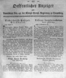 Oeffentlicher Anzeiger zum Amtsblatt No.18. der K&ouml;nigl. Preuss. Regierung zu Bromberg. 1819