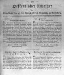 Oeffentlicher Anzeiger zum Amtsblatt No.19. der K&ouml;nigl. Preuss. Regierung zu Bromberg. 1819