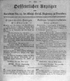 Oeffentlicher Anzeiger zum Amtsblatt No.23. der K&ouml;nigl. Preuss. Regierung zu Bromberg. 1819
