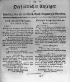 Oeffentlicher Anzeiger zum Amtsblatt No.26. der K&ouml;nigl. Preuss. Regierung zu Bromberg. 1819