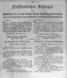 Oeffentlicher Anzeiger zum Amtsblatt No.30. der K&ouml;nigl. Preuss. Regierung zu Bromberg. 1819