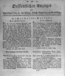 Oeffentlicher Anzeiger zum Amtsblatt No.33. der K&ouml;nigl. Preuss. Regierung zu Bromberg. 1819