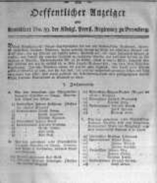 Oeffentlicher Anzeiger zum Amtsblatt No.39. der K&ouml;nigl. Preuss. Regierung zu Bromberg. 1819