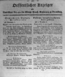 Oeffentlicher Anzeiger zum Amtsblatt No.40. der K&ouml;nigl. Preuss. Regierung zu Bromberg. 1819