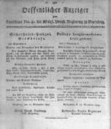 Oeffentlicher Anzeiger zum Amtsblatt No.41. der K&ouml;nigl. Preuss. Regierung zu Bromberg. 1819