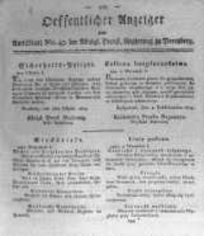 Oeffentlicher Anzeiger zum Amtsblatt No.43. der Königl. Preuss. Regierung zu Bromberg. 1819