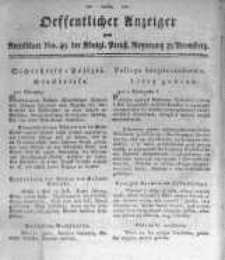 Oeffentlicher Anzeiger zum Amtsblatt No.49. der K&ouml;nigl. Preuss. Regierung zu Bromberg. 1819Oeffentlicher Anzeiger zum Amtsblatt No.49. der K&ouml;nigl. Preuss. Regierung zu Bromberg. 1819