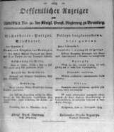 Oeffentlicher Anzeiger zum Amtsblatt No.50. der K&ouml;nigl. Preuss. Regierung zu Bromberg. 1819