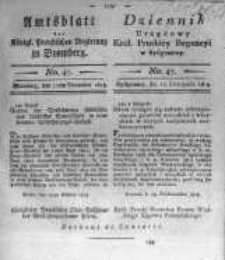 Amtsblatt der K&ouml;niglichen Preussischen Regierung zu Bromberg. 1819.11.12 No.47