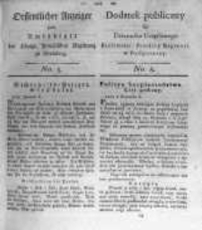 Oeffentlicher Anzeiger zum Amtsblatt No.5. der Königl. Preuss. Regierung zu Bromberg. 1820
