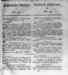 Oeffentlicher Anzeiger zum Amtsblatt No.18. der K&ouml;nigl. Preuss. Regierung zu Bromberg. 1820