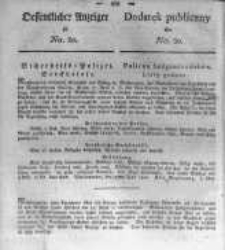 Oeffentlicher Anzeiger zum Amtsblatt No.20. der K&ouml;nigl. Preuss. Regierung zu Bromberg. 1820
