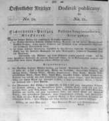 Oeffentlicher Anzeiger zum Amtsblatt No.21. der K&ouml;nigl. Preuss. Regierung zu Bromberg. 1820