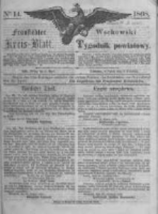 Fraust&auml;dter Kreisblatt. 1868.04.03 Nr14