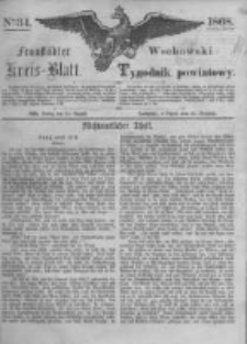 Fraust&auml;dter Kreisblatt. 1868.08.21 Nr34