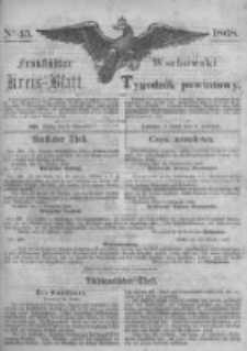 Fraust&auml;dter Kreisblatt. 1868.11.06 Nr45