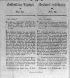 Oeffentlicher Anzeiger zum Amtsblatt No.39. der K&ouml;nigl. Preuss. Regierung zu Bromberg. 1820