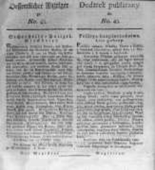 Oeffentlicher Anzeiger zum Amtsblatt No.43. der K&ouml;nigl. Preuss. Regierung zu Bromberg. 1820