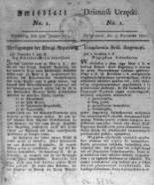 Amtsblatt der K&ouml;niglichen Preussischen Regierung zu Bromberg. 1821.01.05 No.1