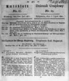 Amtsblatt der K&ouml;niglichen Preussischen Regierung zu Bromberg. 1821.07.06 No.27