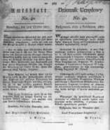 Amtsblatt der K&ouml;niglichen Preussischen Regierung zu Bromberg. 1821.10.05 No.40