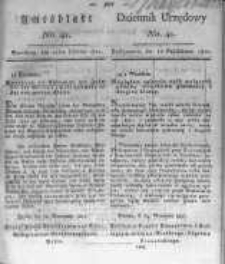 Amtsblatt der K&ouml;niglichen Preussischen Regierung zu Bromberg. 1821.10.12 No.41