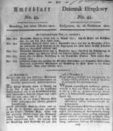 Amtsblatt der K&ouml;niglichen Preussischen Regierung zu Bromberg. 1821.10.26 No.43