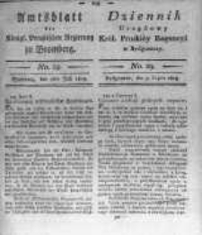 Amtsblatt der K&ouml;niglichen Preussischen Regierung zu Bromberg. 1819.07.09 No.29