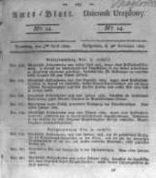 Amtsblatt der K&ouml;niglichen Preussischen Regierung zu Bromberg. 1823.04.04 No.14